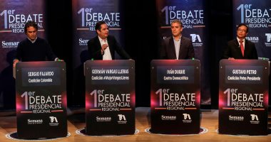 صور.. انطلاق المناظرات بين المرشحين لرئاسية كولومبيا