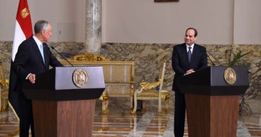 السيسي لرئيس البرتغال: مصر تكافح الإرهاب باستراتيجية أمنية وثقافية - صور