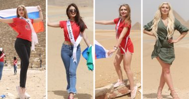 صور.. 60 ملكة جمال يروجن للسياحة من الأهرامات وأبو الهول 