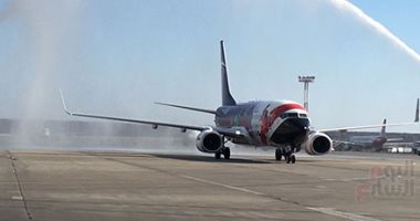 أول طائرة لمصر الطيران تهبط بمطار دوموديدوفو بعد عودة الرحلات المصرية الروسية