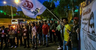 صور.. مظاهرات فى كولومبيا احتجاجا على اعتقال المفاوض السابق لحركة "فارك"