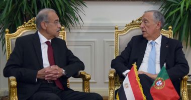 صور.. بدء المباحثات الثنائية بين شريف إسماعيل والرئيس البرتغالى 