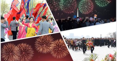 احتفالات ضخمة فى كوريا الشمالية بمناسبة عيد ميلاد مؤسس الدولة