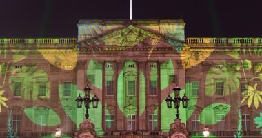  قصر باكنجهام يتزين بعرض ضوئى للأشجار تضامنًا مع مبادرة حماية البيئة