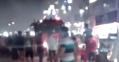 قارئ يشارك "صحافة المواطن" بفيديو لحريق بأحد المطاعم فى أكتوبر
