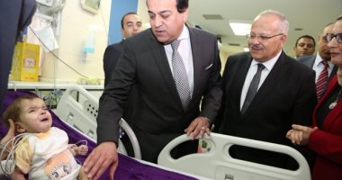 وزير التعليم العالى يتفقد مستشفى أبو الريش اليابانى للأطفال