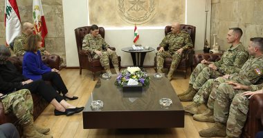 صور.. قائد الجيش اللبنانى يستقبل الجنرال الأمريكى فوتل وسفيرة كندا ببيروت