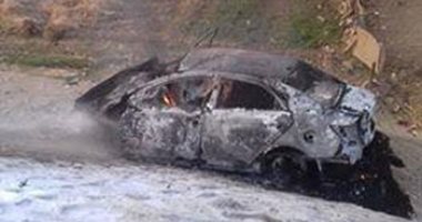 السيطرة على حريق سيارة فى منطقة حلوان دون إصابات 