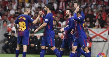 فيديو.. برشلونة يقترب من لقب كأس إسبانيا بثلاثية فى إشبيلية بالشوط الأول