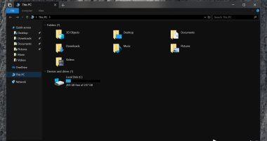 مايكروسوفت تضيف الوضع الليلى لتطبيق File Explorer على ويندوز 10
