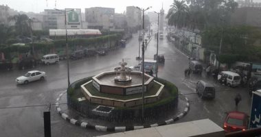 صور.. سقوط أمطار غزيرة على محافظة المنوفية