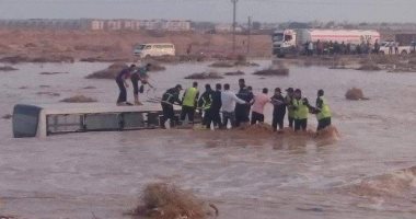 الجيش الأردنى يبحث عن المفقودين جراء كارثة السيول قرب البحر الميت