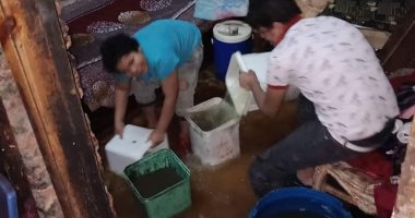 مياه جوفية تهدد سكان منطقة دير القديس سمعان فى منشأة ناصر