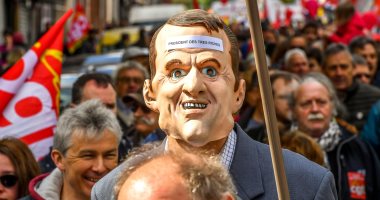 النقابات العمالية فى فرنسا تتظاهر ضد سياسات ماكرون - صور