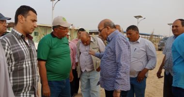 وزير الزراعة يتفقد مزرعة الـ 20 ألف فدان بغرب المنيا لمتابعة تأثير الطقس السيئ
