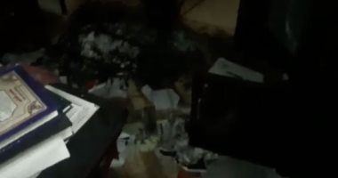 مجهولون يشعلون النيران بمكتب محامى بشبرا الخيمة بعد سرقته