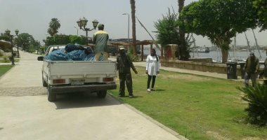صور.. مدينة الأقصر تشن حملات لتنظيف نهر النيل من القمامة والمخلفات