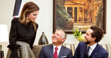 صورة جديدة تجمع الملكة رانيا بزوجها العاهل الأردنى وولى العهد