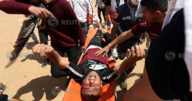 اشتباكات عنيفة بين فلسطينيين وقوات الاحتلال الإسرائيلى بغزة 