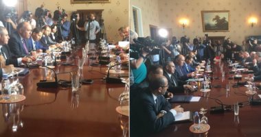 المتحدث باسم الخارجية ينشر صور بدء المباحثات بين وزيرى خارجية مصر وروسيا