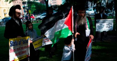 صور.. مظاهرات يشارك فيها يهود ضد الاحتلال الإسرائيلى فى مدينة واشنطن 