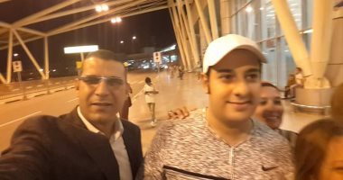 صور..عودة النقيب محمد الحايس إلى القاهرة بعد رحلة علاجية بجنيف  