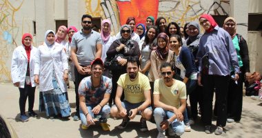 جامعة عين شمس تدشن مبادرة لتجميل أسوار الجامعة