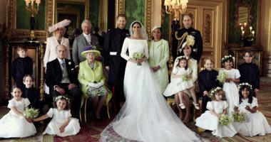 صور.. الأمير هارى وزوجته ميجان ينشران الصور الرسمية لعرسهما الملكى