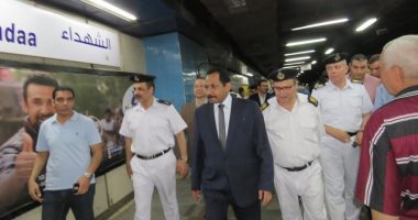 صور.. مساعد وزير الداخلية: تمشيط محطات المترو بالكلاب البوليسية باستمرار