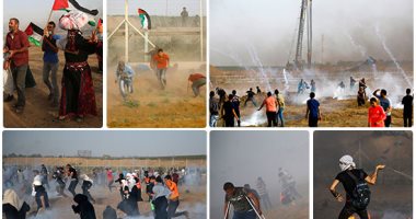 استمرار مسيرات العودة بغزة.. و115 مصابا فى جمعة "مستمرون رغم الحصار"