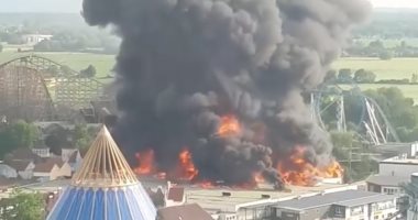 حريق ضخم فى مدينة ملاهى "أوروبا بارك" بألمانيا