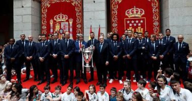 نجوم ريال مدريد يحتفلون بكأس دورى أبطال أوروبا.. فيديو وصور