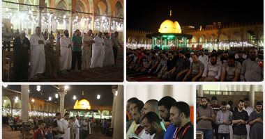 روحانيات رمضانية فى صلاة التراويح بمسجد عمرو بن العاص