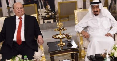 خادم الحرمين الملك سلمان يلتقى الرئيس عبد ربه بقصر السلام بجدة