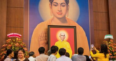 صور..بوذيون يحيون الذكرى الـ55 لاشعال راهب النار فى نفسه رفضا للاضطهاد