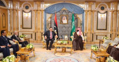 ولى العهد السعودى يستقبل رئيس المجلس الرئاسى لحكومة الوفاق الوطنى الليبية