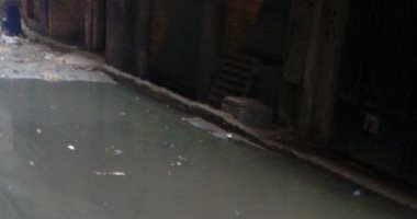 مياه الصرف تغرق شارع عبد العزيز عامر بوراق العرب والأهالى يستغيثون