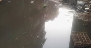 شارع عبد السلام عارف ببنى سويف يغرق فى مياه الصرف الصحى