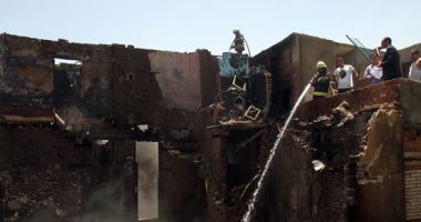  شهود عيان: انهيار عقار بولاق أبو العلا بسبب حريق نشب به