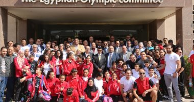 الفوج الأول للبعثة المصرية يغادر إلى إسبانيا للمشاركة فى دورة البحر المتوسط