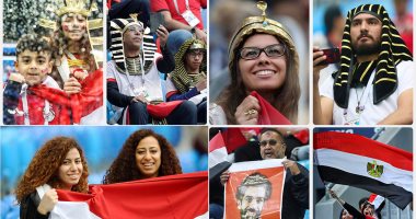 جماهير مصر تؤاز المنتخب أمام روسيا من ملعب كريستوفسكي