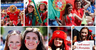 جميلات البرتغال تنافسن أسود المغرب بمدرجات روسيا