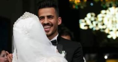 صور.. اللاعب عمرو موسى يحتفل بزفافه بحضور محافظ بورسعيد ونجوم الرياضة