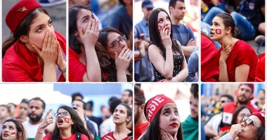 علامات الحزن تعلو وجوه مشجعات تونس بعد خماسية بلجيكا