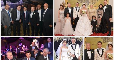 وزير الرياضة والخطيب ورئيس المقاولون فى حفل زفاف نجل شوقى غريب