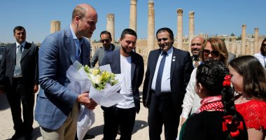الأمير وليام يزور مدينة جرش الأثرية ومؤسسة ولى العهد فى الأردن -صور