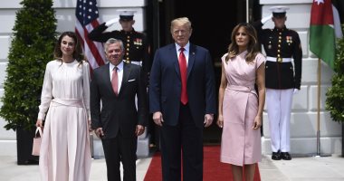 صور.. ترامب وميلانيا يستقبلان العاهل الأردنى وزوجته فى البيت الأبيض