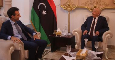 رئيس مجلس النواب الليبى يبحث مع سفير إيطاليا سبل إجراء الانتخابات فى ليبيا 