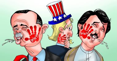 صفعة المصريين على وجه تميم وأردوغان فى 30 يونيو كاريكاتير ساخر باليوم السابع