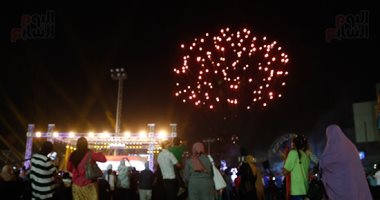 وزارة الرياضة تطلق الألعاب النارية من مركز شباب الجزيرة احتفالا بـ30 يونيو